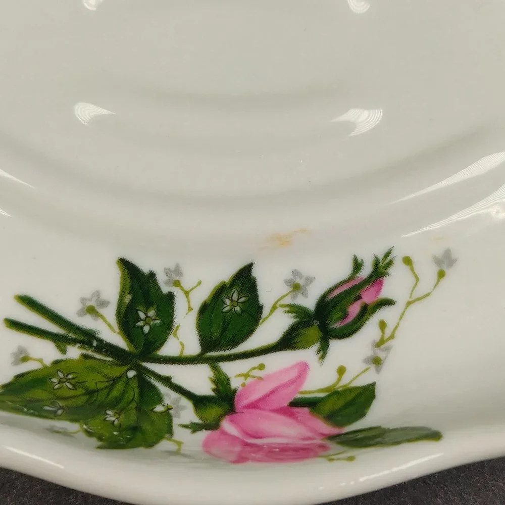 Vintage French Champs Elysées Paris Porcelain Soap Dish Floral 50s/60s